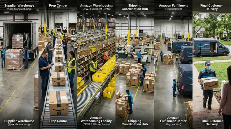 Amazon logistics and fulfilment ecosystem.