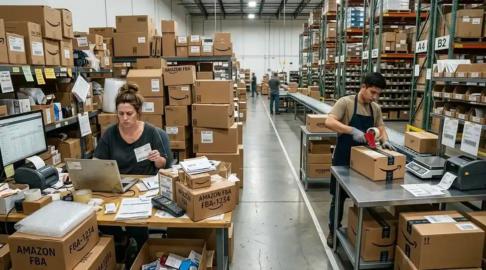 Amazon seller managing growing fulfilment operations.