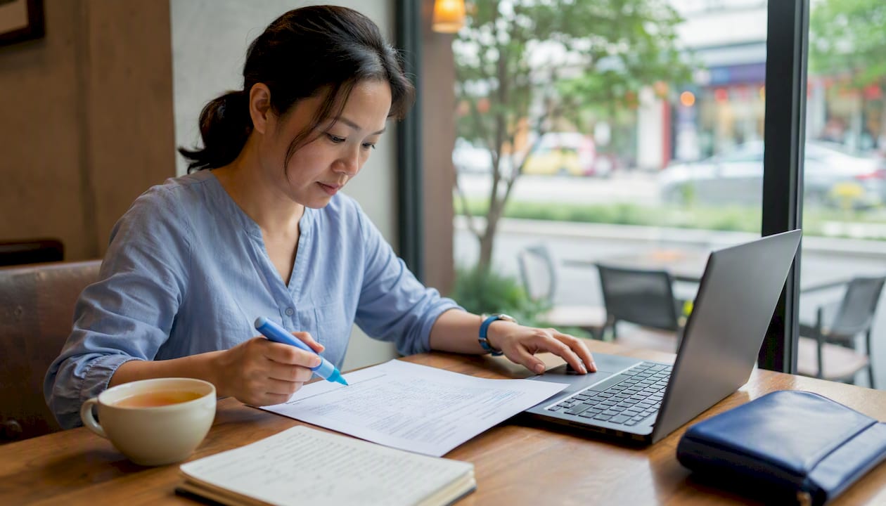 Freight auditor analyzing invoices and classifications