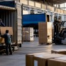 Warehouse loading freight during peak season
