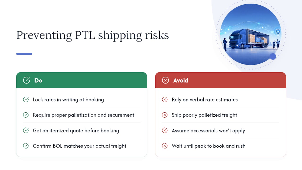 What Are the Biggest Risks in Partial Truckload Shipping, and How Do You Avoid Them? — overview diagram