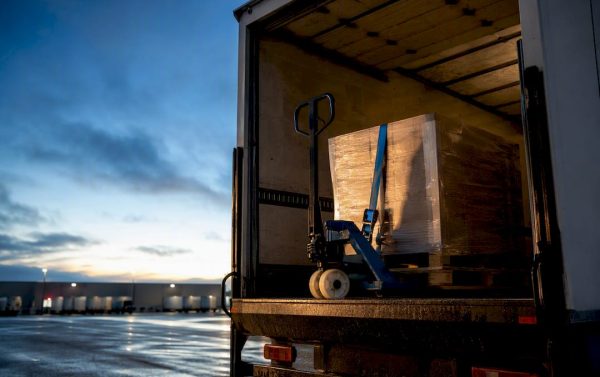 Dedicated freight load staged for direct delivery