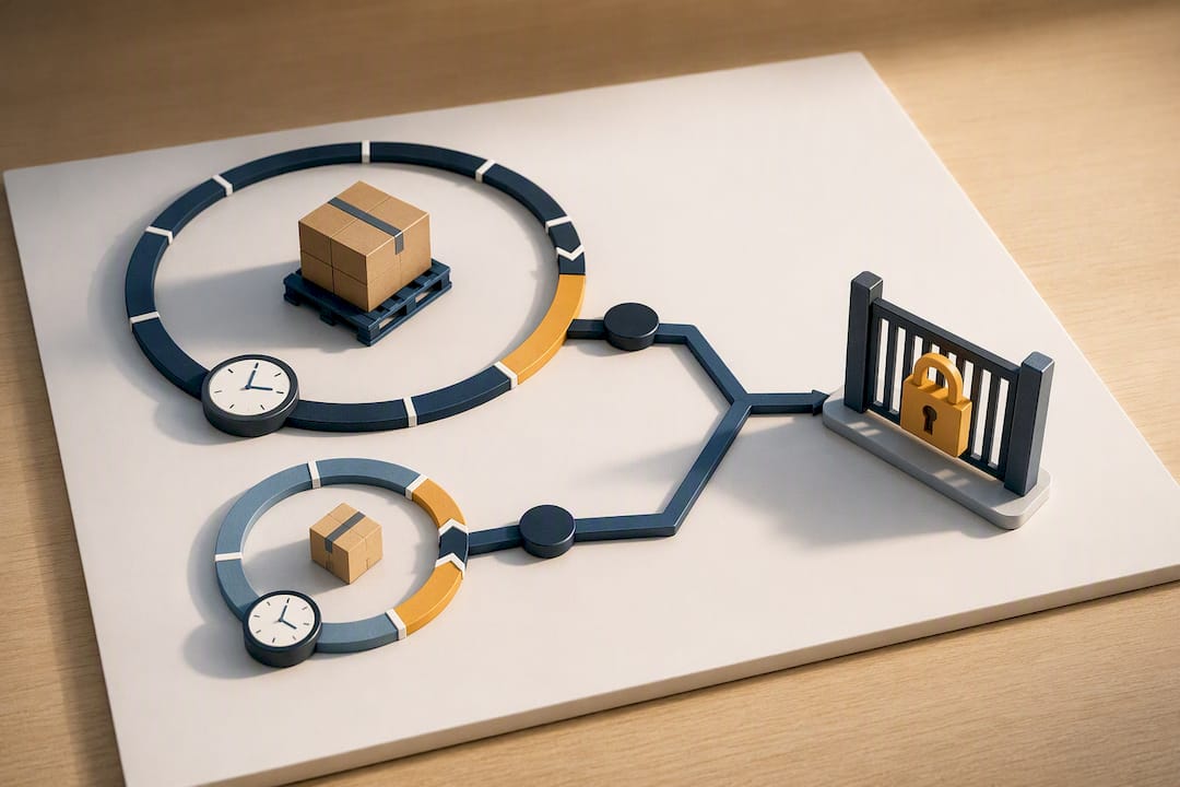 Illustration of shipping rate decision windows