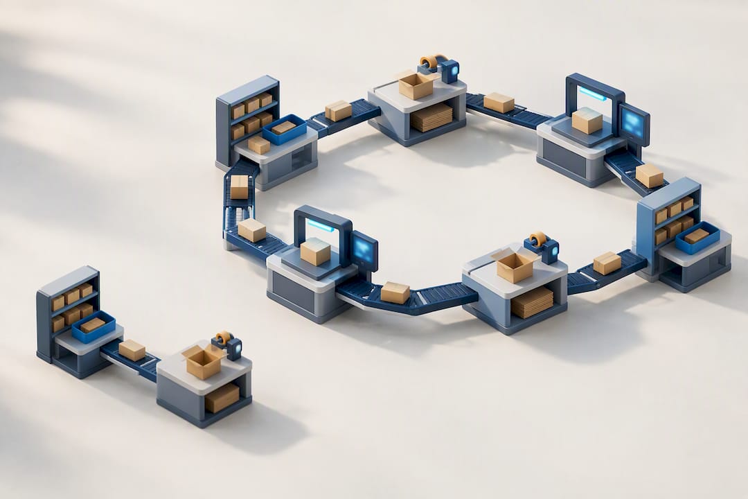 Illustration of weekly warehouse pilot cycle