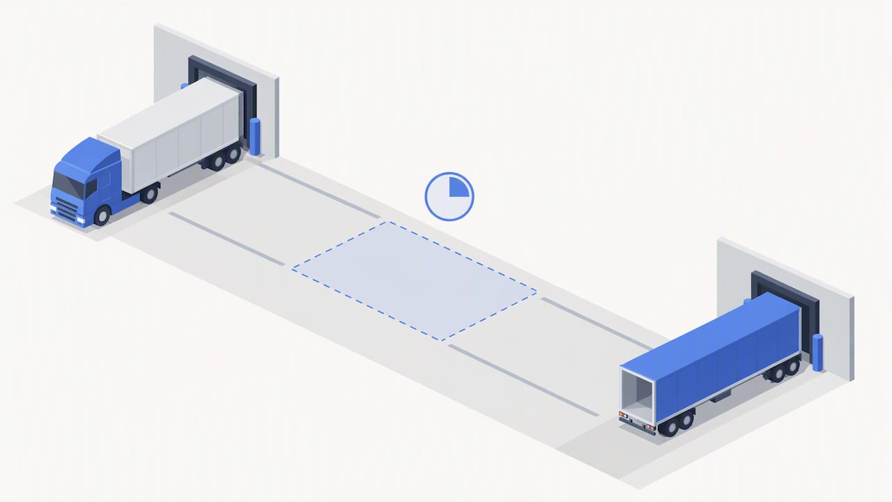 Staging lane buffer protects outbound departure