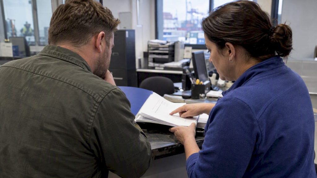 Importer and broker review customs documents